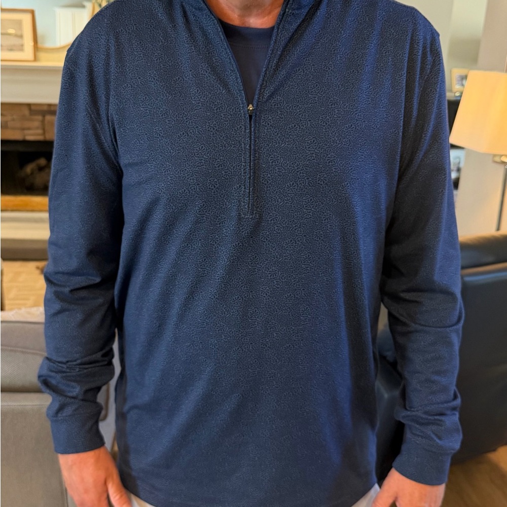 Johnnie-O Navy Long Sleeve Quarter-Zip Pullover